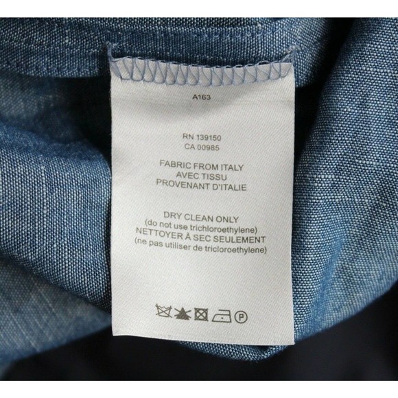 The Row Pleated Front Collarless Button Shirt Med - Picture 7 of 7